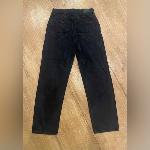 American Eagle Black Straight Leg Jeans - Size 6 - Picture 7 of 7